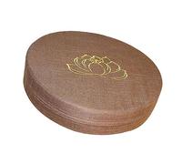 Qcwwy Floor Pillow Meditation Cushion Round Floor Pillow Hard Foam Filled Linen Mat Seating Comfortable Sitting Pad for Yoga Zen Practice Home Textiles (Brown)