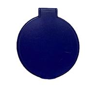 Qcwwy Folding Circular Mirror, Portable Single Sided Compact Mirrors Lightweight Plastic Cosmetic Pocket High Definition Rotating Tool for Women Makeup Anytime Anywhere (Blue)