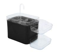 Qcwwy Fountains Cat Daily Goods Drinking Fountain with 4 Filter System Faucet Kits for Indoor Outdoor Use Cat Water Fountain 2L/67oz Automatic Pet Automatic Water (Black Jane Eyre [Faucet])