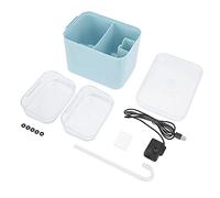Qcwwy Fountains Cat Daily Goods Drinking Fountain with 4 Filter System Faucet Kits for Indoor Outdoor Use Cat Water Fountain 2L/67oz Automatic Pet Automatic Water (Blue Jane Eyre [Faucet])