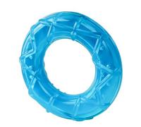 Qcwwy Freezable Silicone Puppy Soother for Small Medium Large Dogs with Cold Center That Relieves Gum Inflammation and 6-Minute Freeze to Stop Wall Biting and Rug Pulling (Donut)