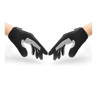 Qcwwy Full Finger Biking Gloves Full Finger Touch Screen Cycling Bike Gloves Black 1 Pair Shock Absorption Sensitive Touch Screen Anti Slip Design Professional Design Comfortable to (M)