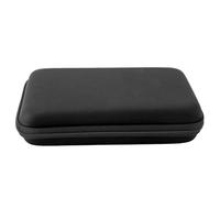 Qcwwy Game Console Carrying Bag Gaming Case Portable Hard Shell Case for New 3DS XL Super Edition New 2DS XL with PU Exterior EVA Middle Layer 8 Game Slots Wrist Strap (Black)