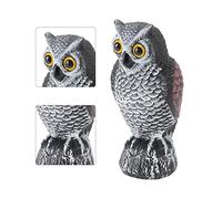 Qcwwy Garden Plastic Owl Yard Decoration Bird Repeller Outdoor Garden Decoration Plastic Hunting Fake Owl Deterrent Repeller, Keep Birds Away Waterproof Sunscreen Owl To Scare Birds