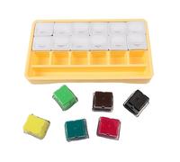 Qcwwy Gouache -farb -set Lively 18 Colors 30ml Jelly Cup Design for Artists Students