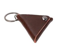 Qcwwy Guitar Pick Bag, Leather Pick Holder Carry Case Keychain with Metal Buckle, Easy Access, Efficient Storage for Music Lovers, Ideal Guitar Accessory, Scratch Proof (Dark Brown)