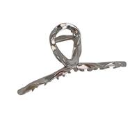 Qcwwy Hair Claw Elegant Twisted Design Alloy Hair Claw for Women with Strong Grip and Sturdy Teeth for Thick or Thin Fine Jewelry (Silver)