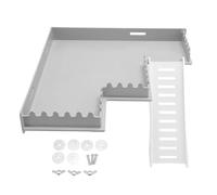 Qcwwy Hamster Cage Platform, Hanging Gerbil Climbing Platform Plastic Climbing Ladder Toy Safe Exercise Toy Small Animal Cage Standing Platform with Ladder for Guinea Pig Cage (M Type)