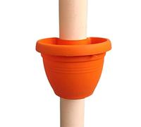 Qcwwy Hanging Flower Pot, Beautiful Appearance Garden Planters Durable Drain Pipe Flower Pot Holder Lovely Ornament Drain Tube Garden Planters Garden Display Stand (Orange)