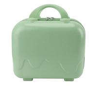 Qcwwy Hard Shell Cosmetic Case, 14 Inch Portable Makeup Travel Case Hand Luggage Pressure Proof Carrying Mini Suitcase with Elastic Band Small Carry On Travel Bag for Women (Green)