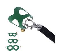 Qcwwy Harness Game and Hamster Strap, Soft Synthetic Leather Vest with Bell for Walking Rats, 3 Sizes for Hamsters, Guinea Pigs, Nylon Strap Included (Green)
