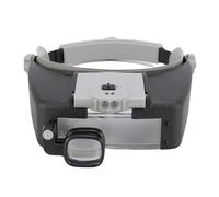 Qcwwy Head Mounted Magnifier,Adjustable Head Mounted Magnifying Glass with 2 LED Light Close Work LED Headband Magnifier for Hobbies Crafts Watch Repairs Reading