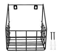 Qcwwy Horse Stable Organizer with Rustproof Coating, Large Capacity Metal Wall Hanging Wire Basket Sturdy Trailer Organizer with Storage Solutions for Tack Room Equipment