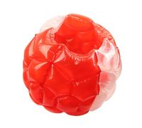 Qcwwy Human Collision Ball Safe Inflatable Body Bubble Bounce Ball For Family Gathering And Picnic 90x80cm (Red Transparent)