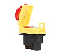 Qcwwy Industrial Electromagnetic Switch, ON Off Push Button Switch with PVC Cover and Emergency Stop, for Cutting Machine Bench Top Electric Saw Drill Grinder