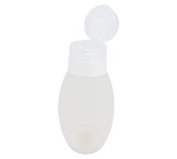 Qcwwy Innovative Travel Bottle With Suction Cup, Food Grade Silicone, Proof Design, Space-Saving Size 100Ml For Shampoo And Lotion On The Go (White)