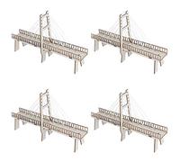 Qcwwy Invitations Stationery Craft Educational Toy for Kids 5+ Wooden Bridge Experiment Set DIY Construction Toy Wooden Physics Science Kit with Detachable Teaching Equipment for