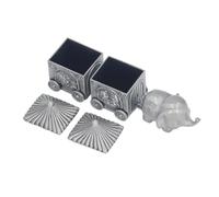 Qcwwy Kids Elephant Keepsake Box, Baby Tooth Collection Box, for Boys, Girls, Babies, Carriages for Teeth Storage, Alloy Material, Birthday