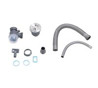 Qcwwy Kitchen Sink Drain Kit, Stainless Steel, PP, PVC, Silver, 11mm, 10pcs