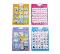 Qcwwy Learning Chinese Poster, Electronic Learning Poster Adjust the Volume Easily Hanging Educational Toy for Home Schooling Preschool Daycare Center Kindergarten