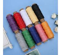Qcwwy Leather Sewing Thread Waxed Thread 10 Colors 50 Meters Leather Sewing Waxed Hand Stitching Stitching for Hand Craft DIY Bookbinding