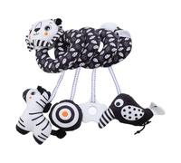 Qcwwy Lion White Lion Spiral Teddy Toy for Babies Cribs, Easy to Install and Clean, Comfortable to Grab, Attract The Baby's Vision, The Light Weight