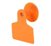 Qcwwy Livestock Ear Tags,100Pcs Poultry Animal Identification Markers Tag Livestock Identification Cards Farm Management Ear Label for Pig Sheep Cow Cattle Goat (Orange Wordless Pig tag 48 * 40mm)