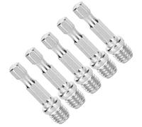 Qcwwy M10 Thread Drill Connecting Rod Adapter Durable Iron Conversion Stick for Electric Drills, 5Pcs Connecting Rod for Cutting Discs, Saw Blades, Replacement for The Old One