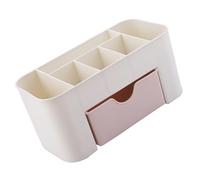 Qcwwy Makeup Organizers Storage Boxes Organizer with Multiple Compartments and Drawer for Makeup Jewelry Office Supplies Tabletop Cosmetic Organizer Plastic Vanity Household