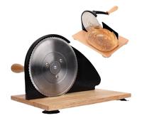 Qcwwy Manual Bread Slicer for Homemade Sourdough Bread, Multipurpose Hand Crank Bread Slicing Machine Convenient Cutter for Homemade Bread