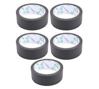 Qcwwy Masking Tape, 5 Rolls 35mm X 20m Easy Tear Off Painters Tape Painting Crafting Sealing Labeling Mounting Bundling Tape for Curved Surfaces Glass Wood (Black)