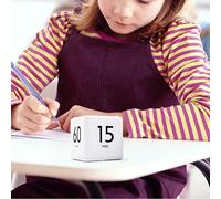 Qcwwy Mechanical Kitchen Timer, ABS Cube Shape, 15 60 Minute Countdown Timer for Cooking, Sports, Fitness (White)