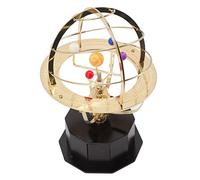 Qcwwy Metal Grand Orrery Solar System Model for Educational Purposes, Ideal Kids, Manual Rotation Toy for Teenagers, Intellectual Development Applicable for 7-14 Years Old
