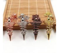 Qcwwy Metal Spiritual Pendulum Energy Balancing Tool for Decision Making 7 in Length Ideal for Chakras Testing and Healing Practices (Bronze)