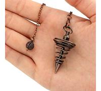 Qcwwy Metal Spiritual Pendulum Energy Balancing Tool for Decision Making 7 in Length Ideal for Chakras Testing and Healing Practices Daily Decoration (Bronze)