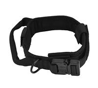 Qcwwy Military Dog Collar Heavy Duty K9 Collar with Adjustable Handle Control for Large Breed Training Walking (M)