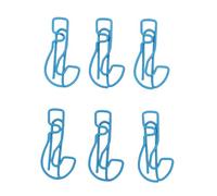 Qcwwy Mini Bookmarks Clamp 100Pcs Paper Clips Creative Question Mark Shaped Mini Paperclips Papers for Office School Home Desk Organizers Office Supplies (Blue)