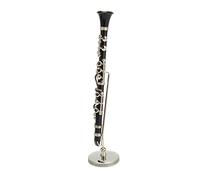 Qcwwy Miniature Clarinet Model Exquisite Mini Musical Instrument Replica for Home Decor Music Room Gift 5.12 Inch Vintage Jewelry