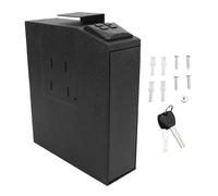 Qcwwy Mounted Biometric Nightstand Safe, Cold Rolled Steel Fingerprint Quick Access Safe for Wall Desk Car Truck Bedside with Security Technology Key Box Access