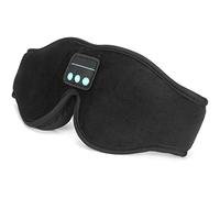 Qcwwy Music Eye Mask, 3D Ergonomic Bluetooth Sleep Headphone Wireless Shading Soft Nylon Polyurethane Headband 15 Hour Playtime Travel Sleep Accessory Noise Blocking Deep Device