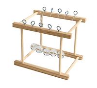 Qcwwy Newton's Wooden Physics Toy - DIY Science Experiment for Kids Teaching Energy Conservation, Suitable for Kids Above 6 Years Old. Ideal for Parent-Child Bonding