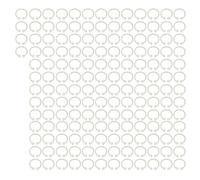 Qcwwy Office Supplies Rings PE Material Strong Durable Easy Open Close for Office Home School Stationery Keys Documents 160 Pcs Rings Book Loose Leaf School Supplies (HYH-15(Transparent Yellow))