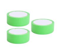 Qcwwy Painters Tape,3Pcs 35mm X 20m Hand Tearable Writable Easy Removal Adhesive Paper Masking Tape Decorative Masking Tape for Walls Cars Glass Wood (Green)