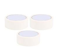 Qcwwy Painters Tape,3Pcs 35mm X 20m Hand Tearable Writable Easy Removal Adhesive Paper Masking Tape Decorative Masking Tape for Walls Cars Glass Wood (White)