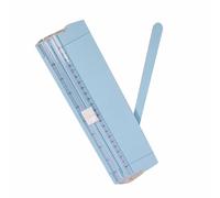 Qcwwy Paper Cutter, Slide Compact Trimmer with Ruler Accurate Scale Smooth Sliding Mechanism Anti Slip Base Paper Cutting Board for Scrapbooking Craft 10.6x3.3x1in (Blue)