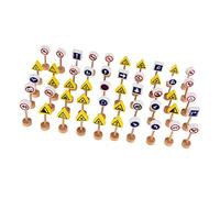 Qcwwy Pedagogical Wood Road Signals Made of Solid Wood for a Safe Game Time, Toy Traffic Signs for 3 Years +