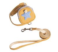 Qcwwy Pet Harness and Leash Set, Cute Backpack Cat Vest with Snap Design, Comfortable and Breathable Dog Vest, Strong and Durable (M (Recommended 2.5-5kg/5.-11lb))