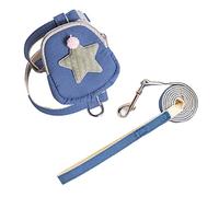 Qcwwy Pet Harness and Leash Set, Cute Backpack Cat Vest with Snap Design, Comfortable and Breathable Dog Vest, Strong and Durable (S (Recommended Within 2.5kg/5.5lb))