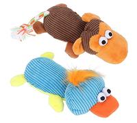 Qcwwy Pet Plush Toy, Soft Plush Texture Dog Sound Toys Safe and Bite Resistant Interactive Play Toy with Bright Color Easy to Attract Attention Pet Chew Toy for Small Medium Dog