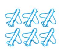 Qcwwy Plane Shaped Paper Clips, Cute Metal Bookmark Clips, 100Pcs Unique Plane Design, Ideal for Card Making, Scrapbook Crafts, Versatile Use, Suitable for File Classification (Blue)